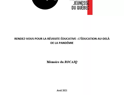 Rendez-vous pour la réussite éducative : l’éducation au-delà de la pandémie